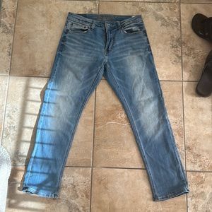 American Eagle Mens Slim Straight Active Flex Denim Blue Jeans Size 31x30